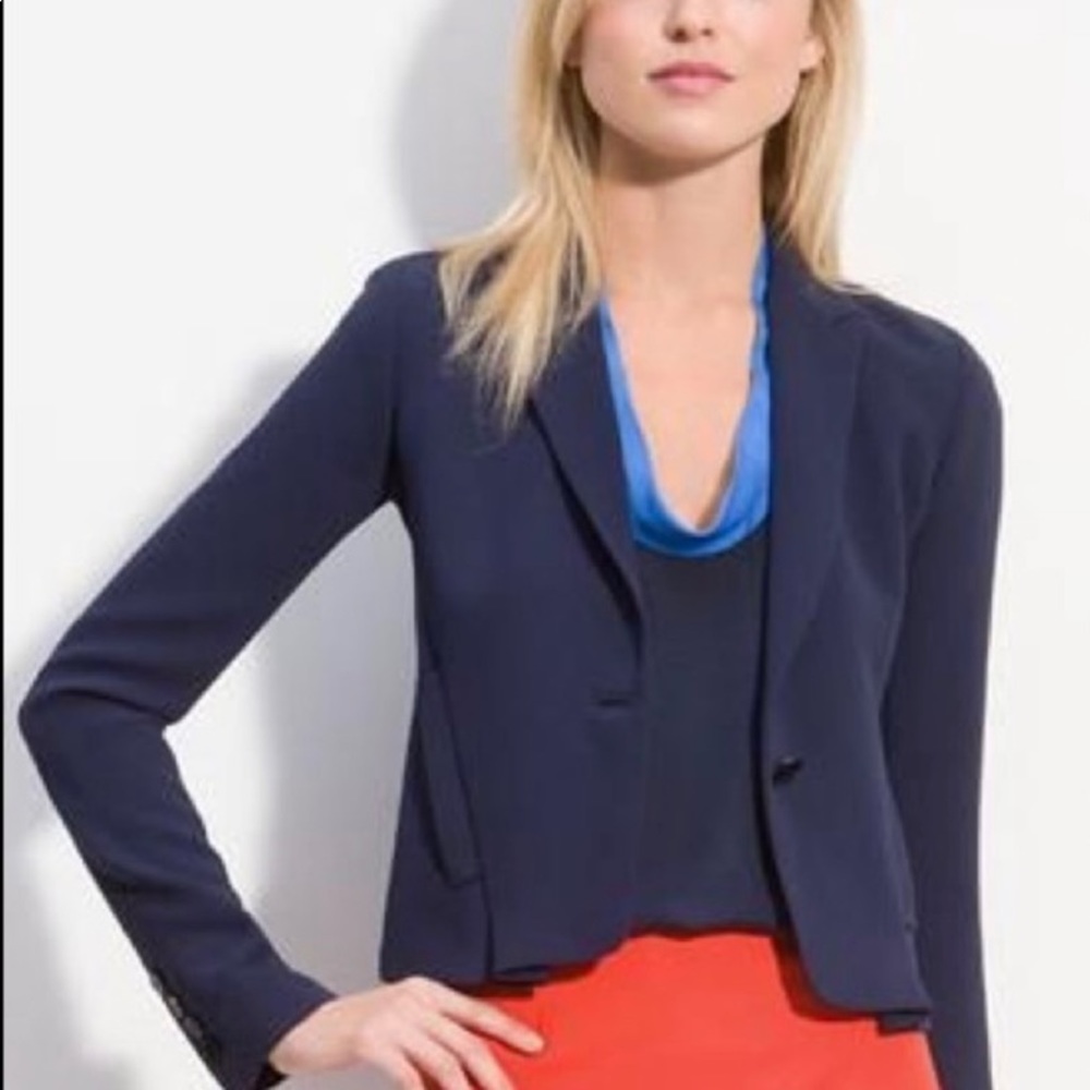 Rachel Roy Draped back Blazer/ Jacket in navy NWT $498